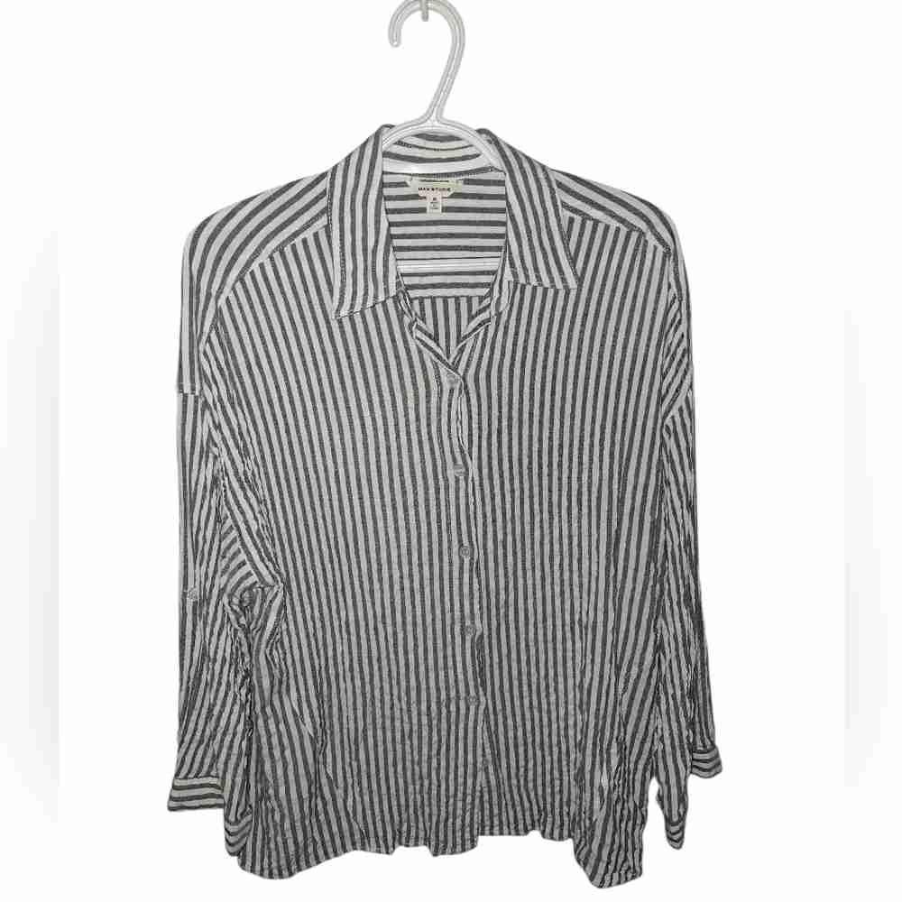 Striped Button-Up Shirt